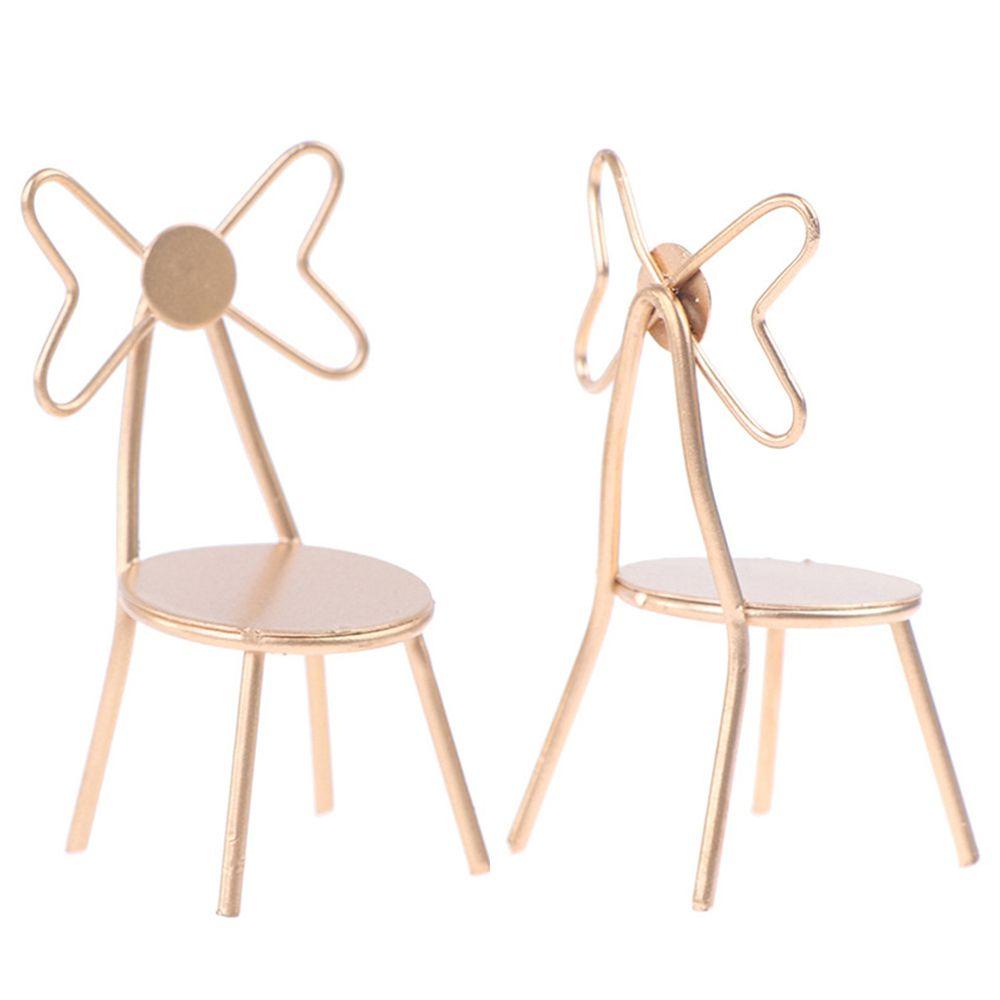 Ghế Kim Loại Mini Trang Trí Nhà Búp Bê