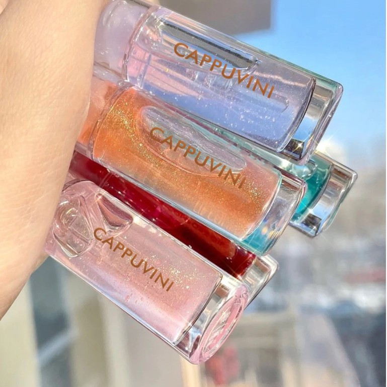 [Hàng mới về] Set 3 Son Bóng Trong Suốt Dưỡng Ẩm Chống Nước Thiết Kế Tiện Dụng