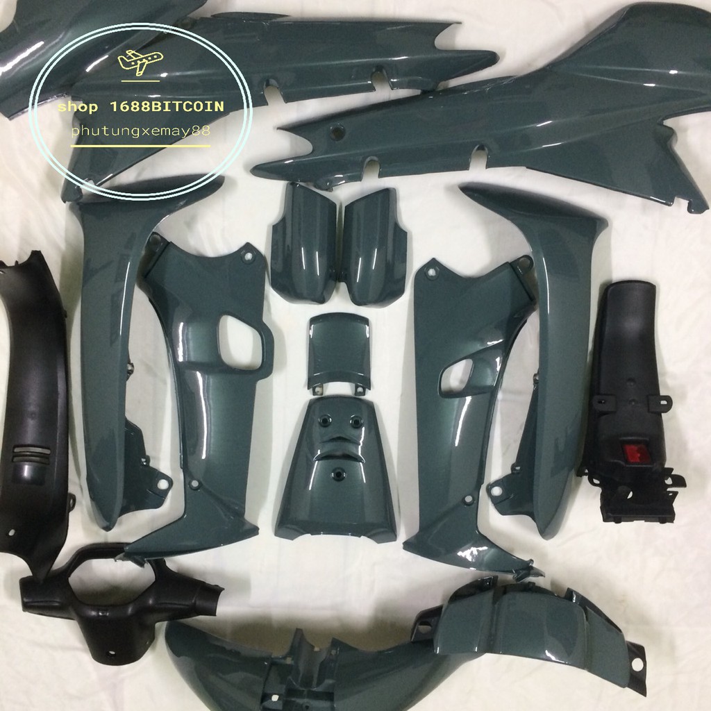 Dàn áo xe Wave alpha  Màu Xi Măng- Wave nhỏ - 110- THÁI 2000 đến 2006-Wave ZX-wave -wave nhựa ABS