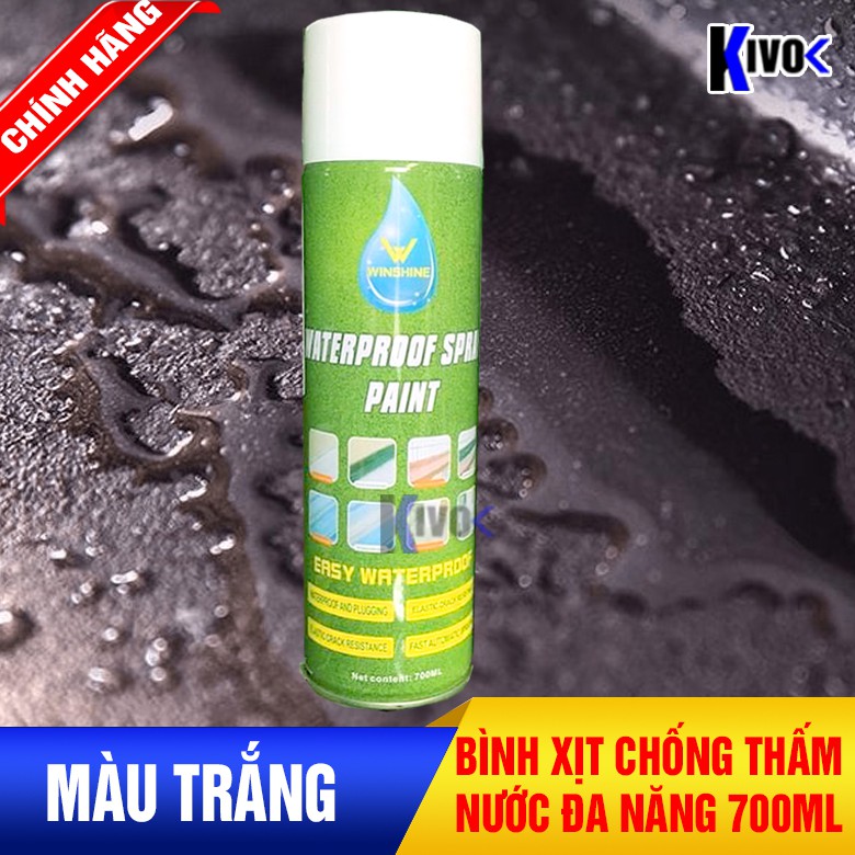 Bình Xịt Chống Thấm Dột Đa Năng Winshine 700ml Màu Trắng,Màu Xám,Màu Đen/Chống Thấm Dột Mái Nhà Mái Tôn,Nước,Tường-Kivo