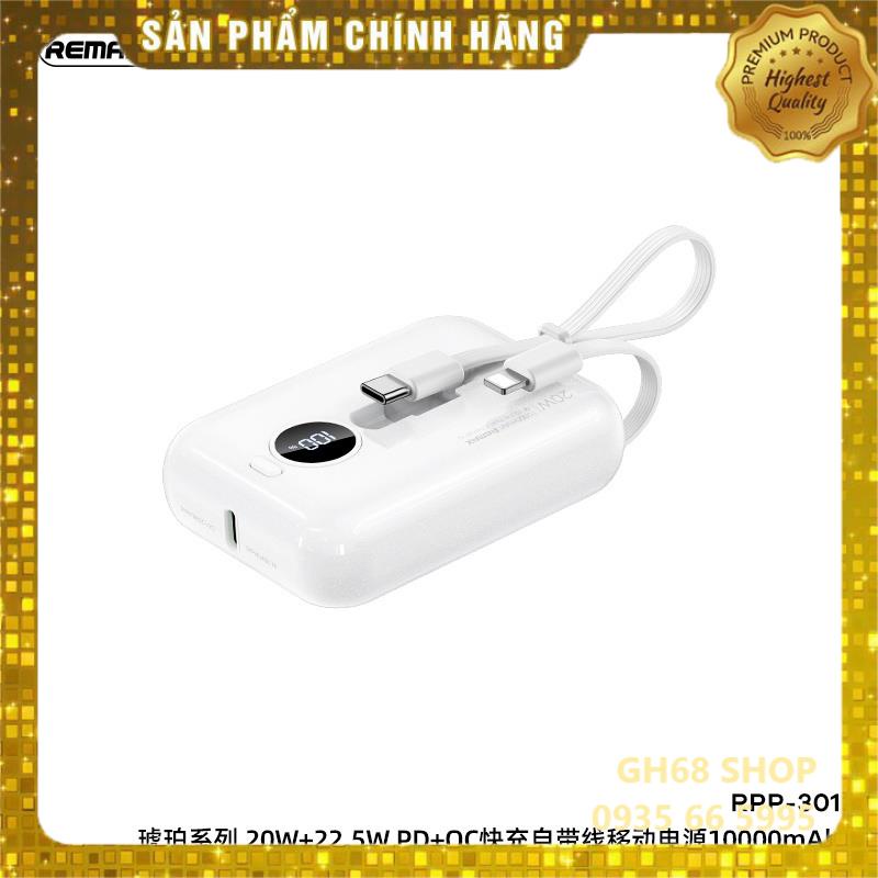 Sạc Dự Phòng Sạc Nhanh 20W + 22.5W PD + QC RPP-301 10000mAh - Chính Hãng Remax