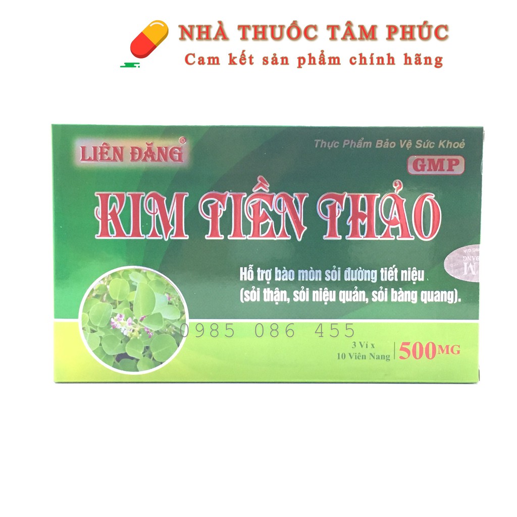 KIM TIỀN THẢO LIÊN ĐĂNG - Hỗ trợ bào mòn sỏi đường tiết niệu (Hộp 30 viên)