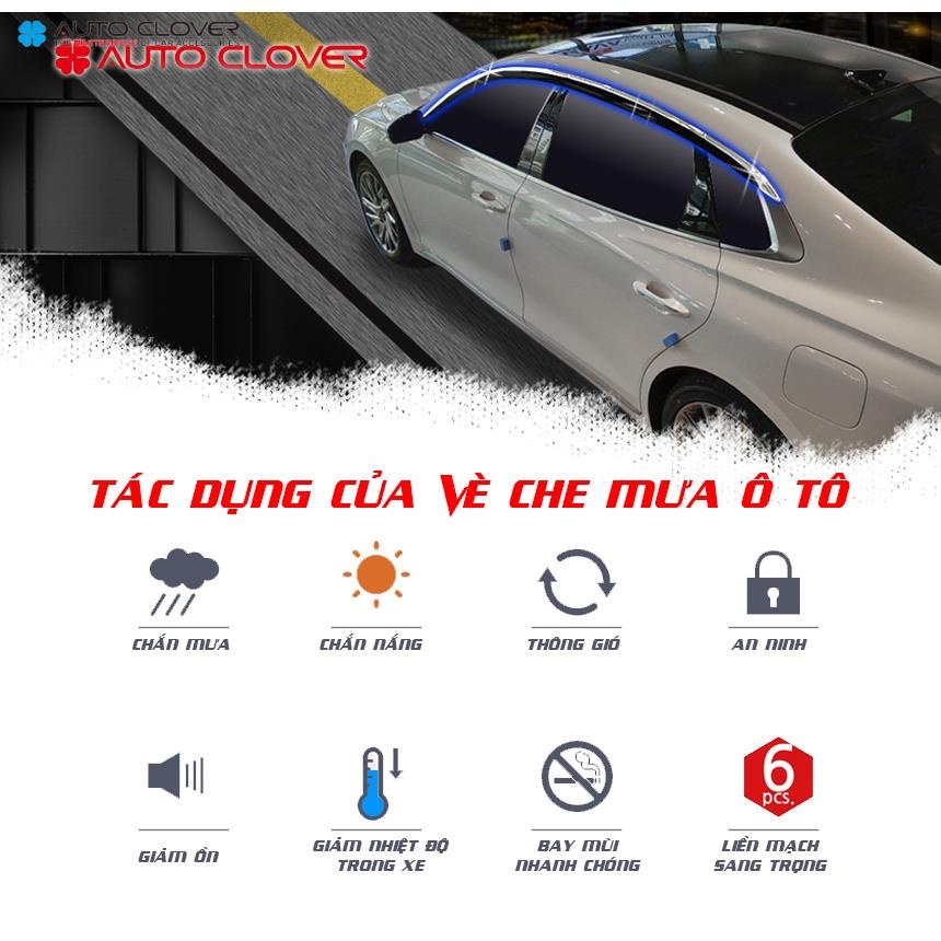 [Mã LIFEAU5SALE giảm 20k đơn 50k] Vè che mưa xi mạ Crom 6 mảnh xe TUCSON đời 2022 - Chính hãng Auto Clover Hàn Quốc