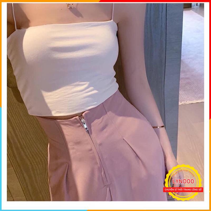 Quần baggy nữ ống rộng cạp liền 💖 𝑭𝑹𝑬𝑬𝑺𝑯𝑰𝑷 💖 Quần baggy ống rộng suông khóa trước hack dáng cực đẹp | BigBuy360 - bigbuy360.vn
