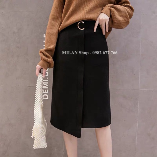Chân váy len họa tiết dài qua gối 2 kiểu thời trang | BigBuy360 - bigbuy360.vn