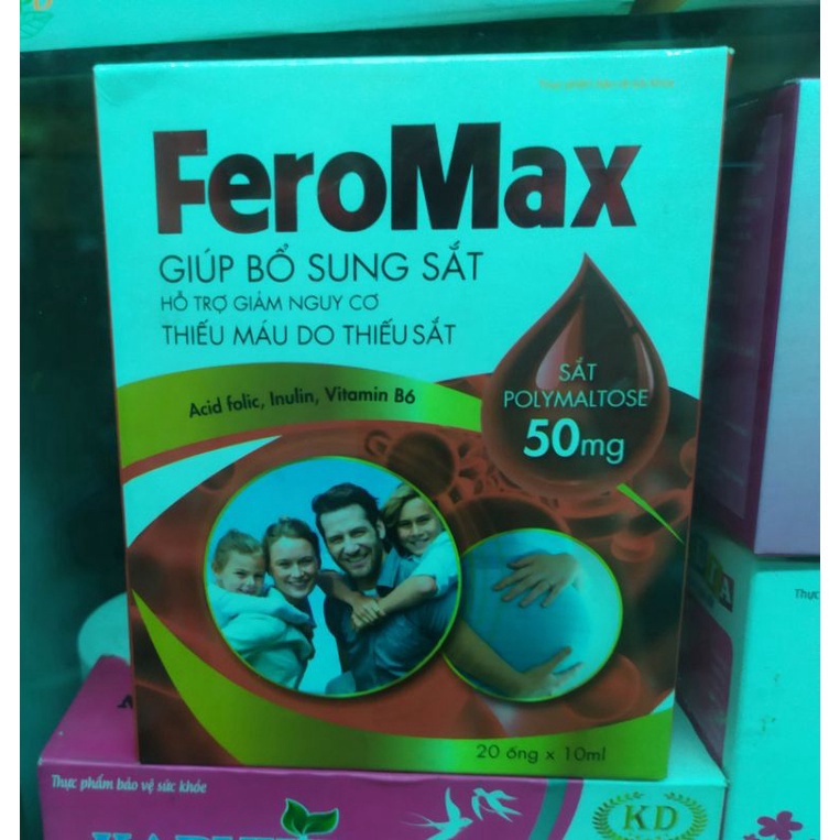 Fero Max bổ sung sắt và acid folic, giảm thiếu máu do thiếu sắt, hỗ trợ quá trình tạo máu