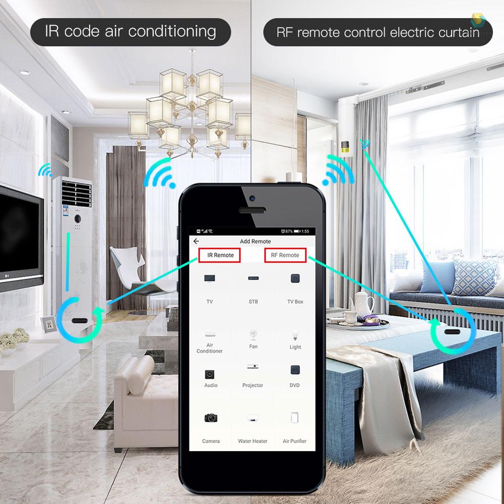 Giá Thấp Nhất Điều Khiển Từ Xa IR RF Bằng Giọng Nói Thông Minh Tương Thích Với Tuya Alexa Google Home