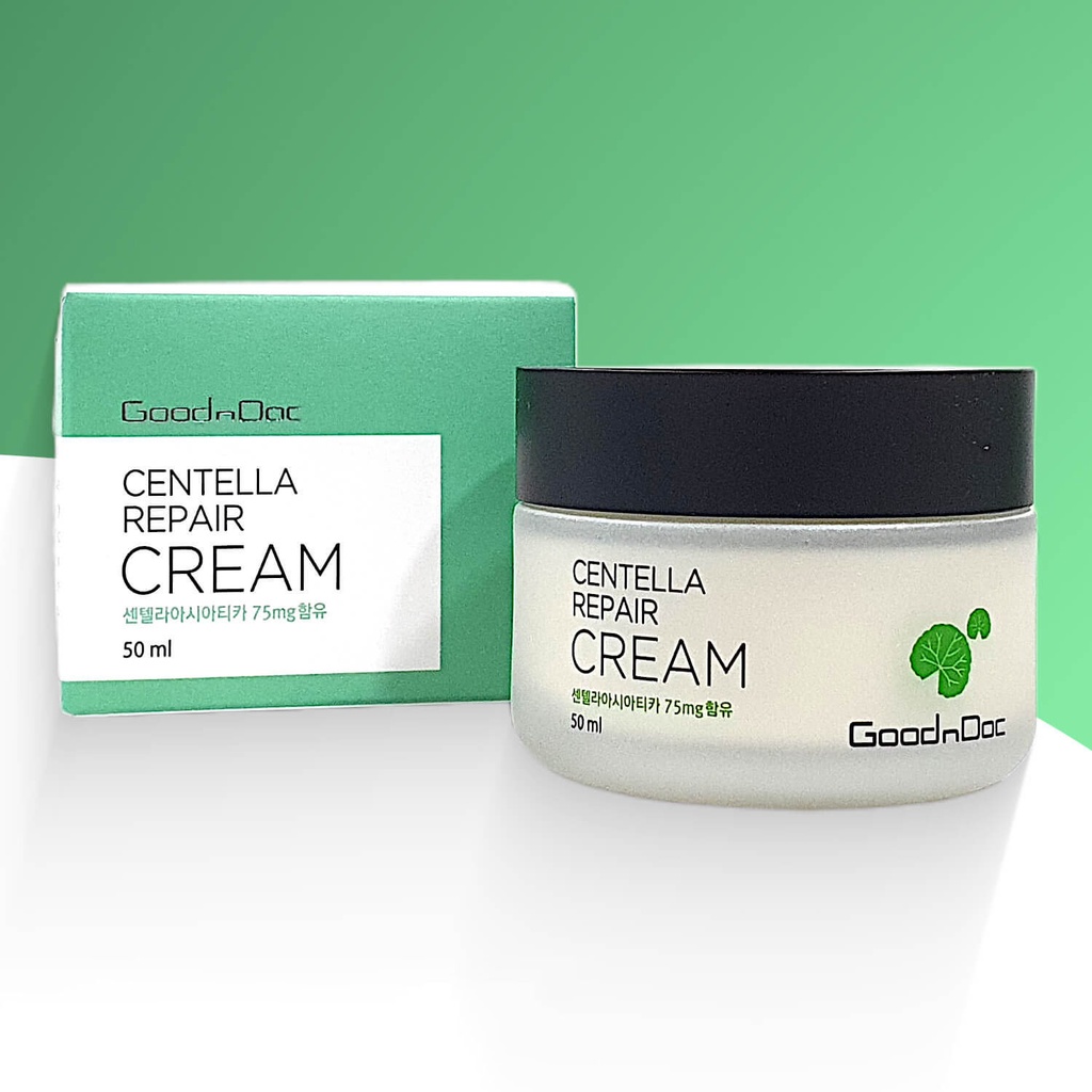 [CHÍNH HÃNG] Kem dưỡng trắng da rau má GoodnDoc Centella Repair Cream 50ml