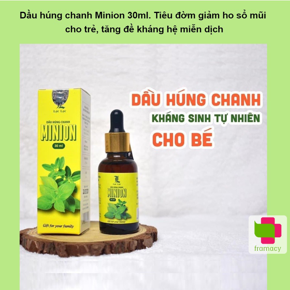 Tinh dầu húng chanh Minion (30ml) giải cảm ho, giúp thư giãn, ngủ ngon