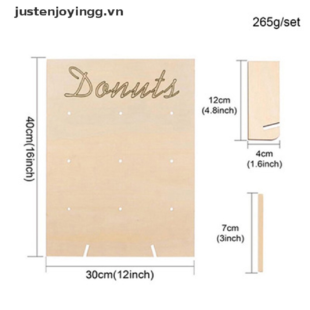 Kệ gỗ Để Bánh Donut Cho Tiệc Cưới