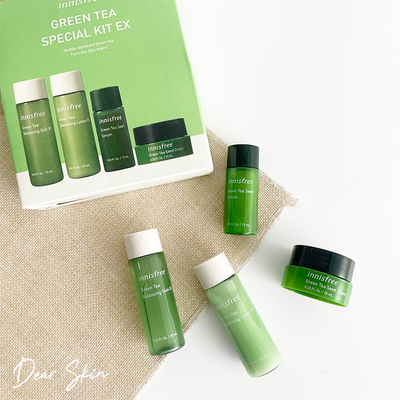 [Chính Hãng] Bộ Sản Phẩm cấp ẩm Innisfree Green Tea Special Trà Xanh - Kit làm giảm mụn Innisfree