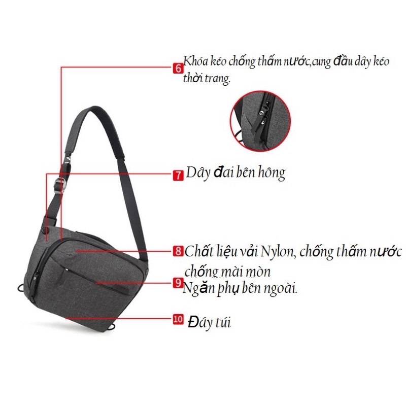 Túi máy ảnh thông minh Xiu Jian 3L Ver 2