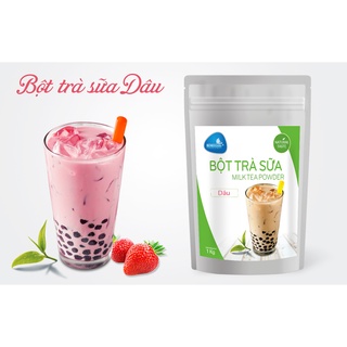 Bột trà sữa Dâu Benuscream thơm ngon chuẩn vị túi 1kg