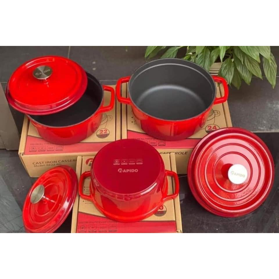 Nồi gang đúc Rapido 24cm 100% chính hãng
