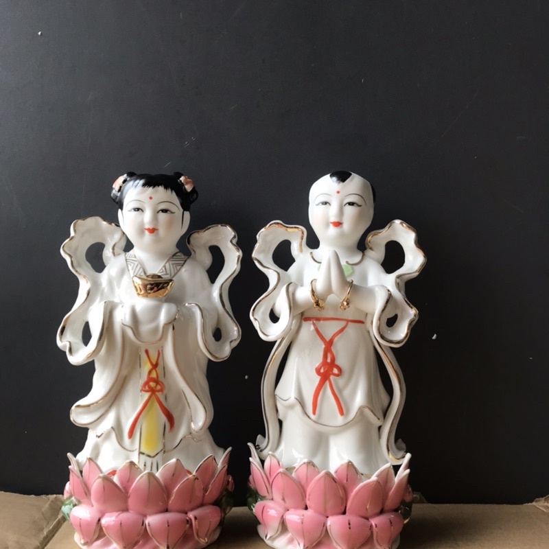 25) ĐÔI TIÊN ĐỒNG NGỌC NỮ - ĐÔI TIỂU ĐỒNG 25cm chân hoa sen siêu đẹp