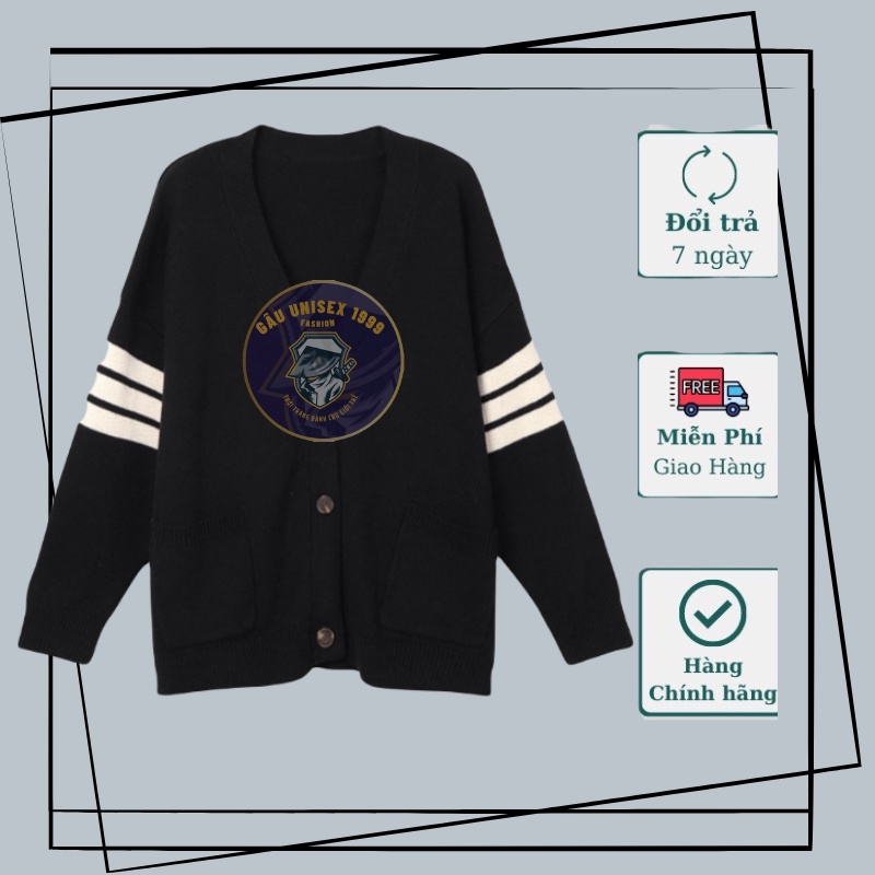 Áo Khoác Cardigan 3 Sọc 2 bên tay - Áo Khoác Cardigan Mùa Đông Hot Trend - CCD222