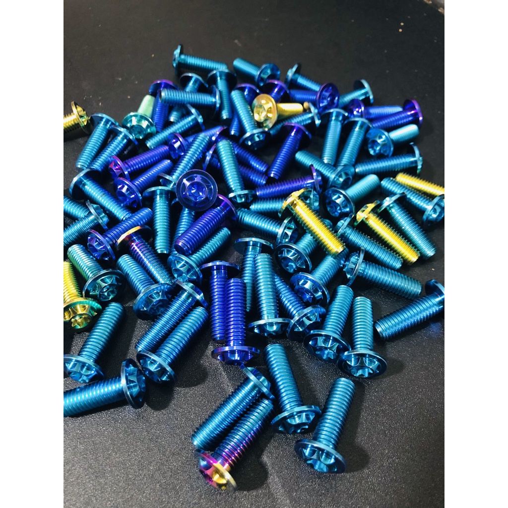 Ốc Titan Gr5 8l 8l25 1 tầng gắn đĩa, gác chân, pass heo trước HD, Suzuki v.v