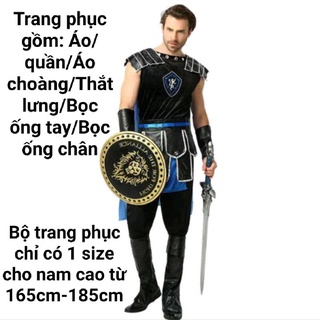 (Có sẵn) Trang Phục Chiến Binh La Mã Spartacus Bộ Cao Cấp