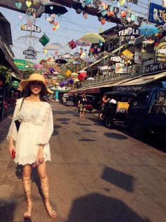 Váy xoè voan trắng, lưng đan dây(kèm ảnh thật)