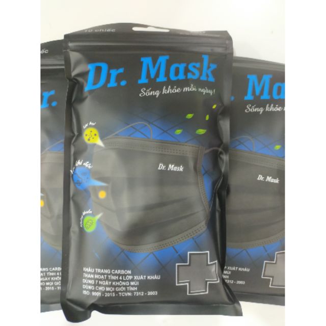 KHẨU TRANG DR. MASK THAN HOẠT TÍNH LOẠI 10C