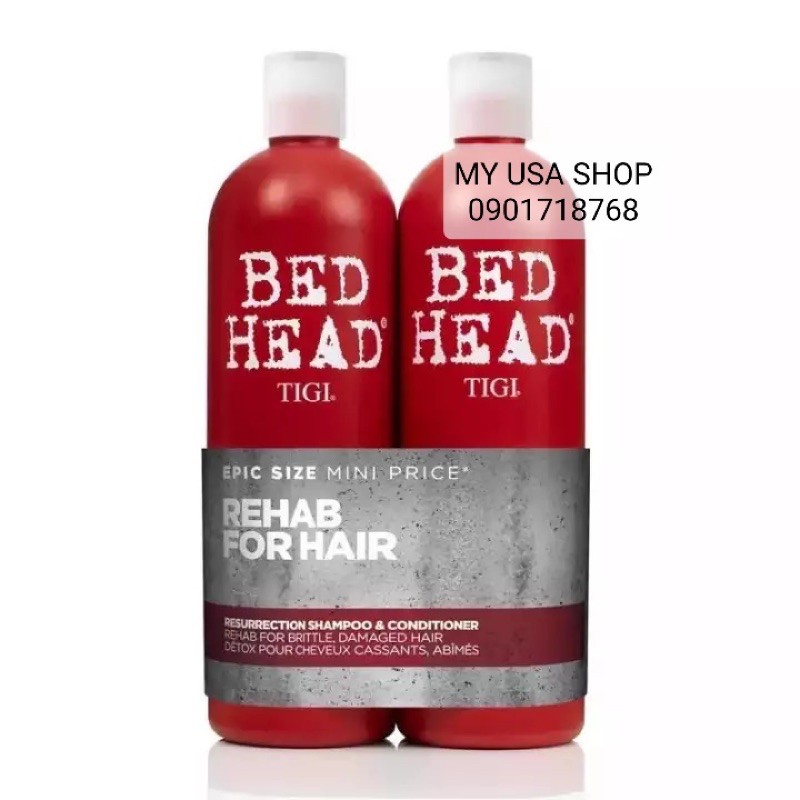 Dầu gội xả phục hồi hư tổn❤TIGI BEDHEAD DẦU GỘI VÀ DẦU XẢ TÁI SINH TÓC 1500ml