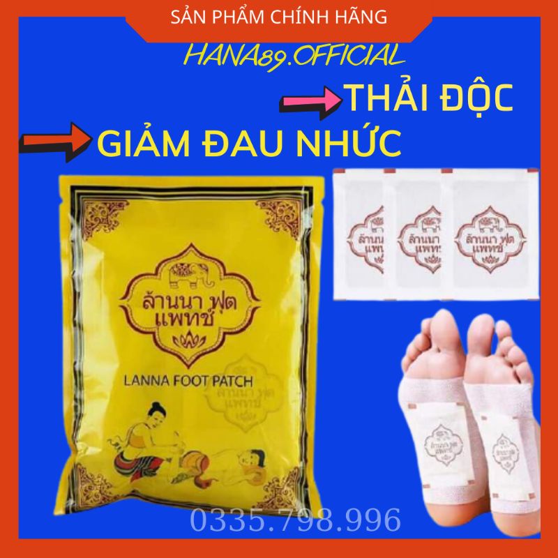 10 Miếng Dán Chân Thải Độc Lanna Foot Patch Thailand