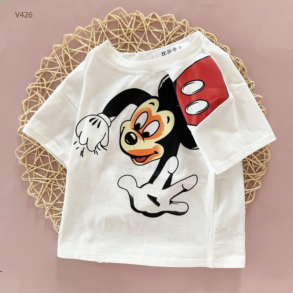 [3 MÀU] Áo Phông Phiên Bản Mickey Chất Cotton Cực Đẹp Cho Bé Từ 8-20kg UnchiStore (V426)