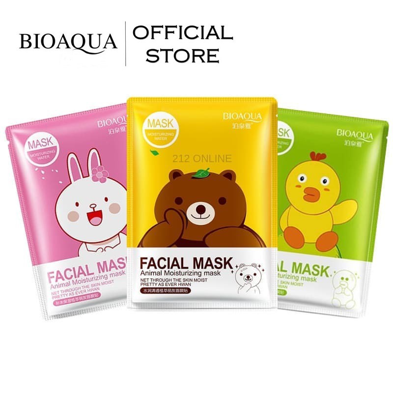 (hàng Mới Về) Mặt Nạ Bioaqua Dưỡng Ẩm Chăm Sóc Da Thiết Kế Hình Động Vật | BigBuy360 - bigbuy360.vn