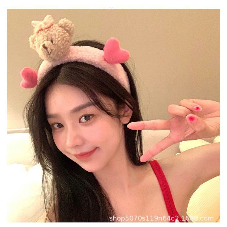 Băng Đô Cài Tóc Rửa Mặt Hình Gấu / Thỏ Dễ Thương Cho Nữ