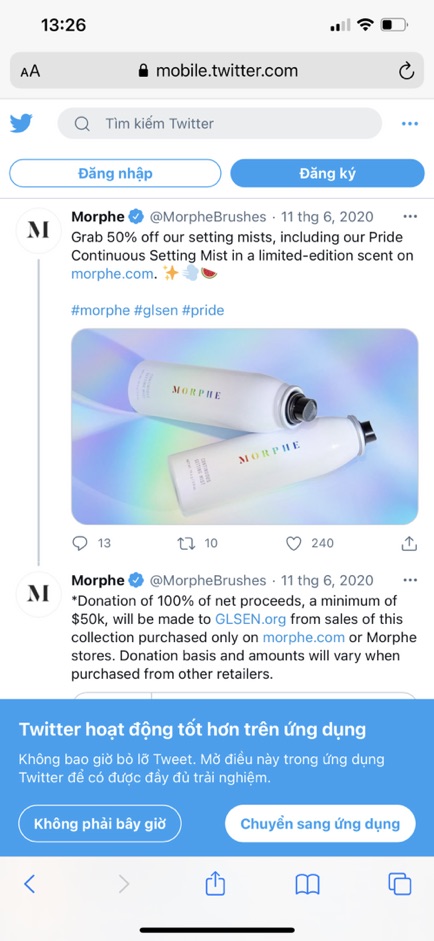  Xịt khóa make up MORPHE CONTINUOUS SETTING MIST | BigBuy360 - bigbuy360.vn