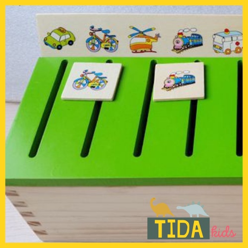 Bộ Thả Hình Theo Chủ Đề Cho Bé Montessori Multifunctional Sorting Box, Đồ Chơi Gỗ, Đồ chơi Giáo Dục Thông minh TiDa Kids