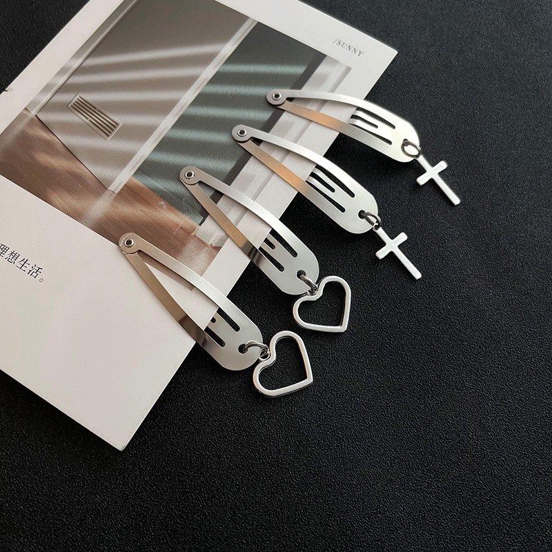 Kẹp Tóc Mỏ Vịt Hình Trái Tim Đơn Giản Thời Trang