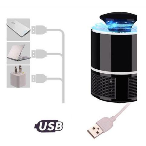 Đèn bắt muỗi hình trụ cắm cổng usb có quạt gió hút muỗi hiệu quả