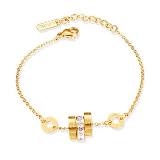 Lắc tay nữ 3 khoen tròntitan ko đen tt 2953