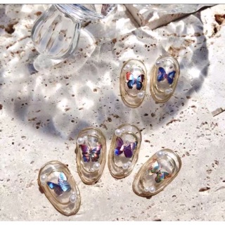 Sticker Bướm Dạ Quang,dán móng,phụ kiện Nail