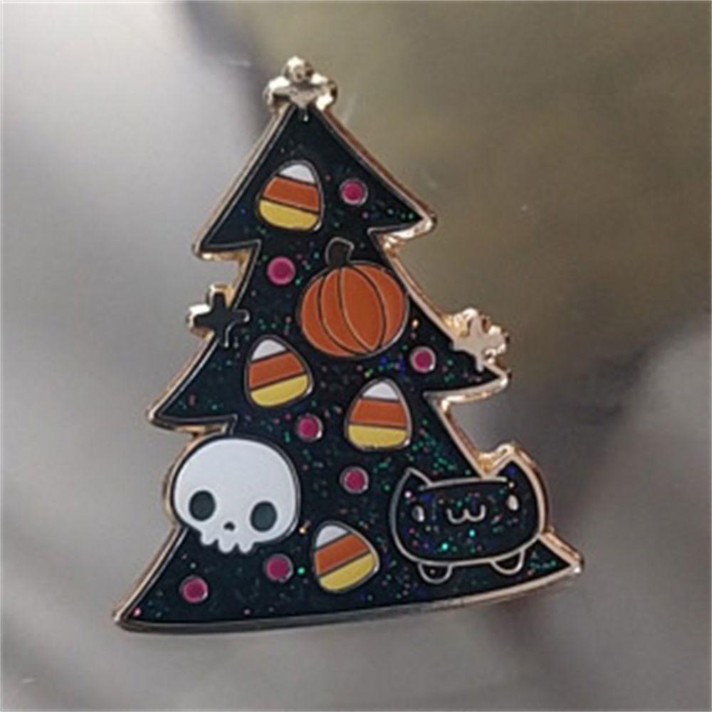 Ghim Cài Áo Hình Cây Thông Giáng Sinh Tráng Men Cứng Độc Đáo