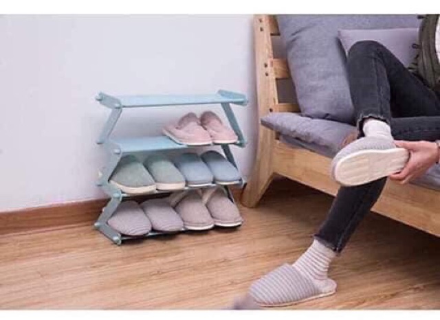Kệ Giày Dép Hình Zích Zắc Đa Năng Gấp Gọn Phù hợp phòng có diện tích nhỏ
