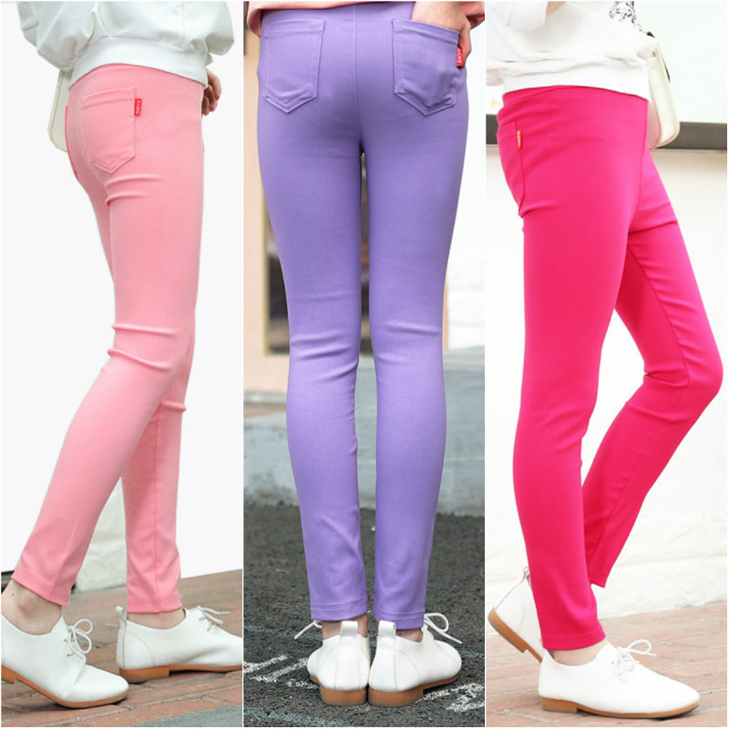 Quần Legging Màu Trơn Thời Trang Xuân Hè 2020 Cho Bé Gái