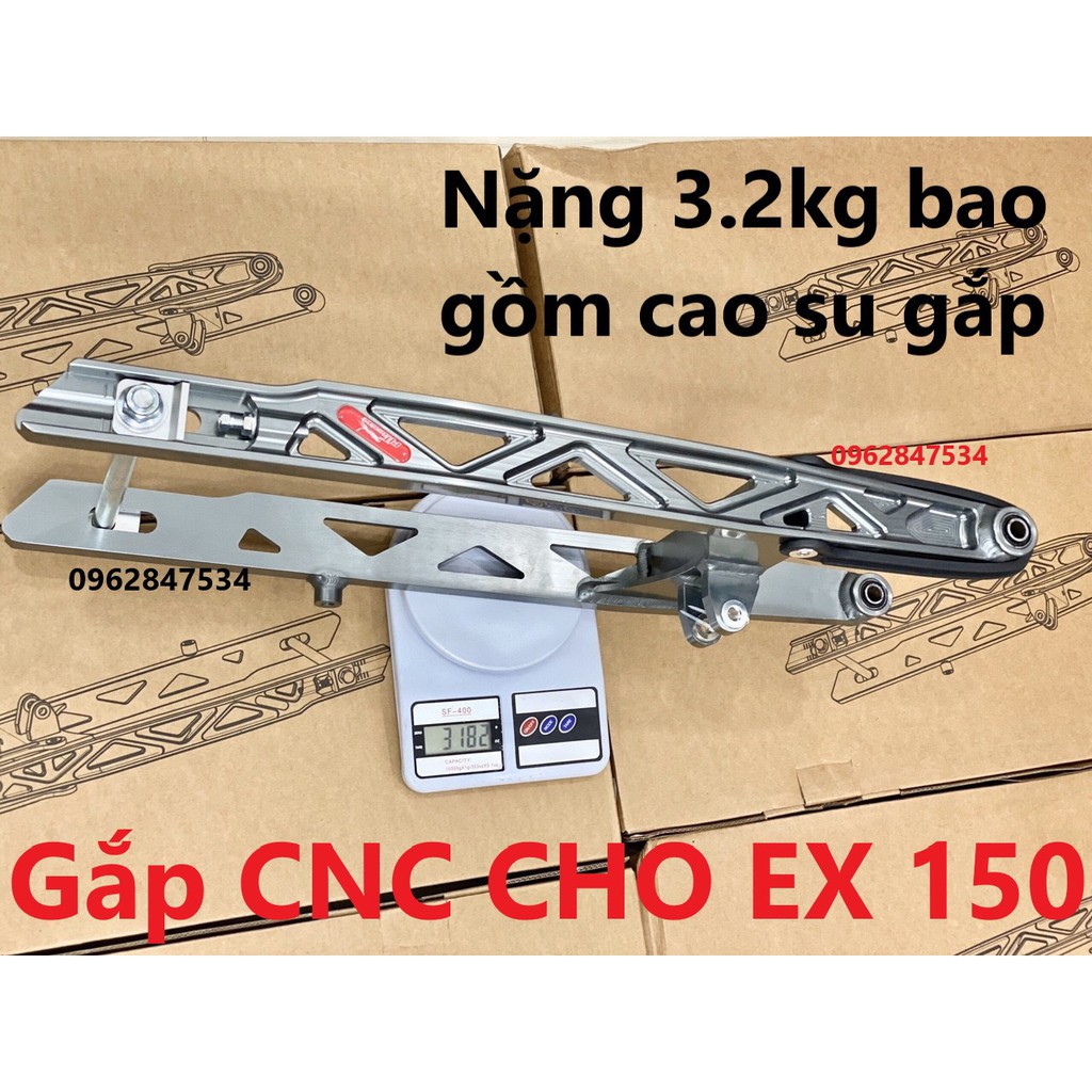 Gắp nhôm CNC EX150 Lắp như zin cho EXCITER 150 Chính hãng AT racing TẶNG CAO SU GẮP - dochoixemay