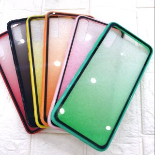 Ốp lưng SAMSUNG A20/A30/A50/A70/J4+/J7PRIME trong suốt viền màu