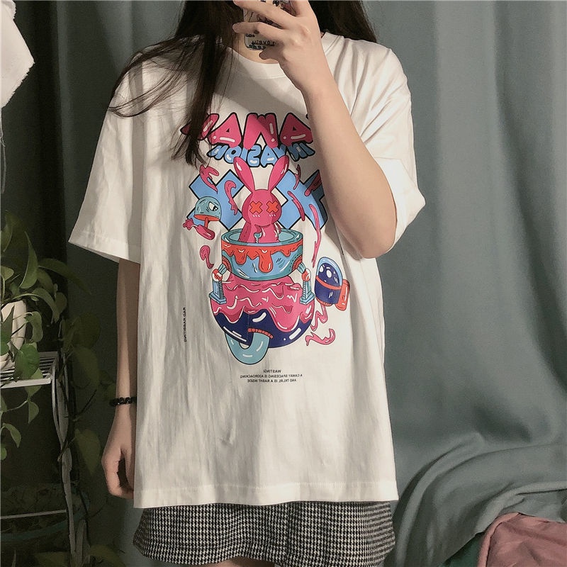 Áo Thun Tay Ngắn Dáng Rộng Phong Cách Hàn Quốc Thời Trang Cho Nữ áo phông nữ  JL-TX-53