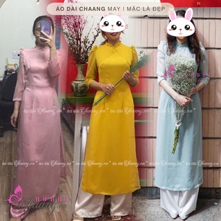 Áo dài Cách Tân Tơ Ngọc, Áo dài nữ 4 tà may sẵn tay phồng lỡ, vải Áo dài Lụa xước Đẹp