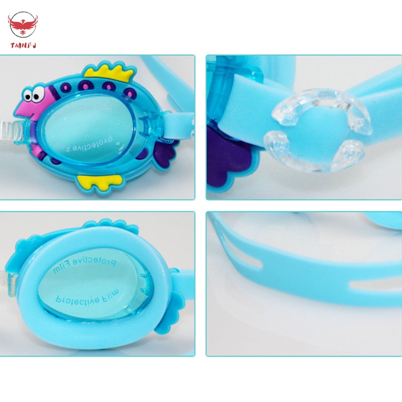 Kính Bơi Tròng Hình Cá Hoạt Hình Dễ Thương Chống Tia UV Chống Nước Cho Bé