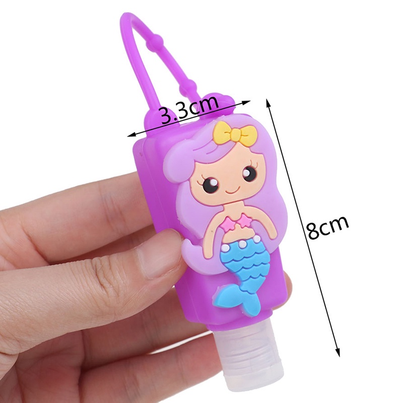 Chai Silicone Đựng Nước Rửa Tay Chống Vi Khuẩn Hình Nàng Tiên Cá