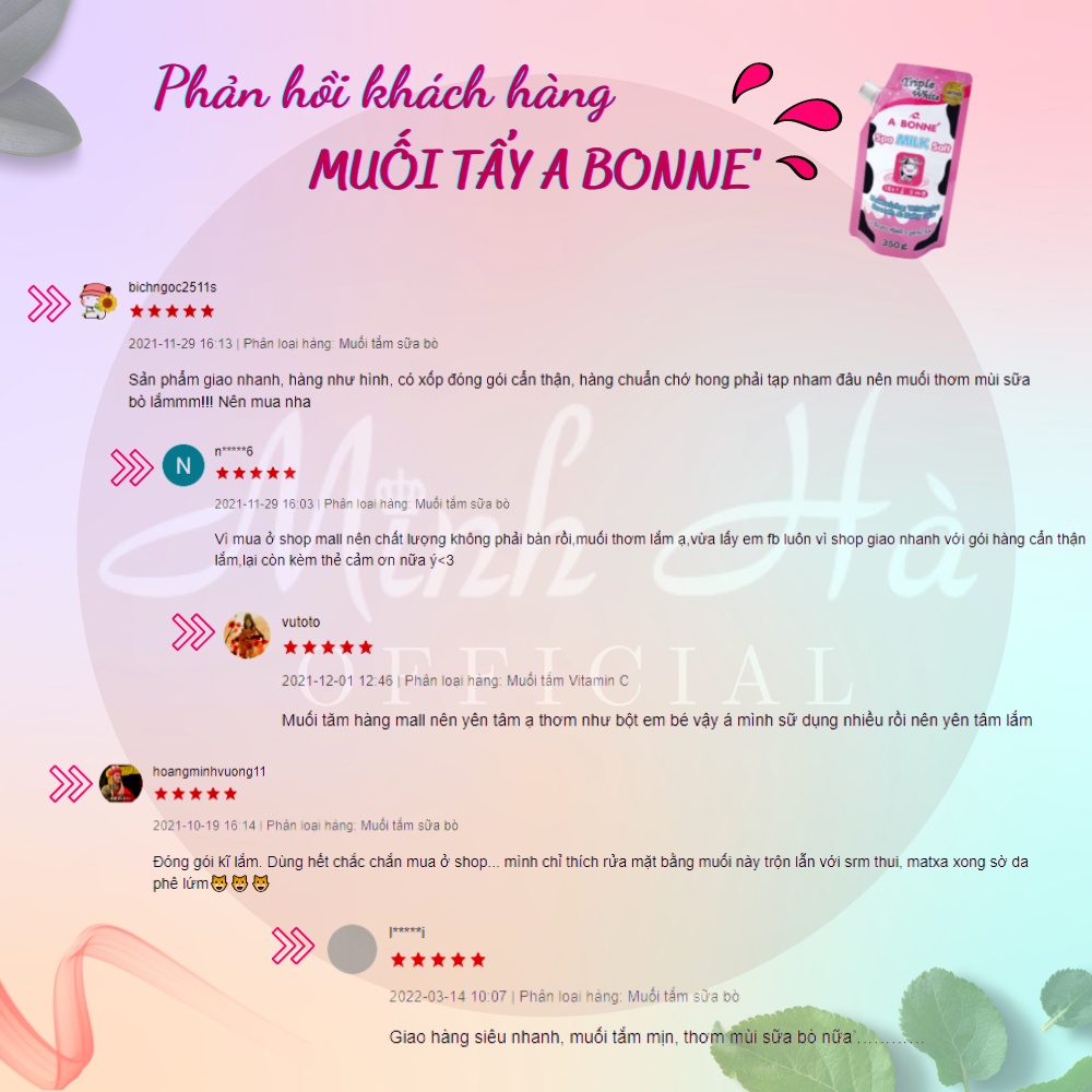 Muối tắm sữa bò tẩy tế bào chết A Bonne Spa Thái Lan 350g - Minh Hà Official