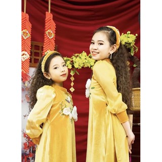 Bờm tết nhung cho bé mặc áo dài