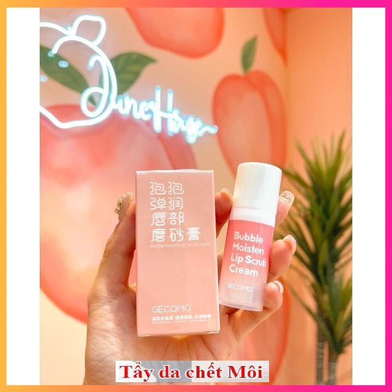 Tẩy da chết môi sủi bọt Gecomo Bubble Moisten Lip Scrub chăm sóc môi Ht1