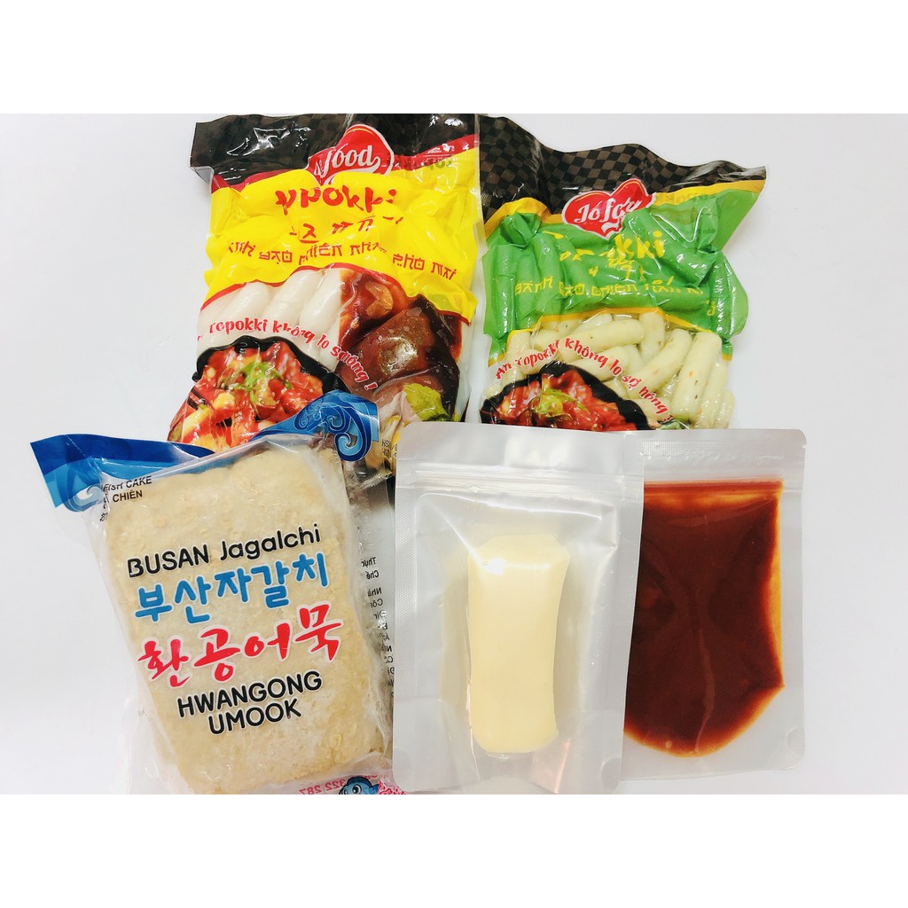 Nguyên liệu làm bánh gạo tokpokki Jofood đủ vị