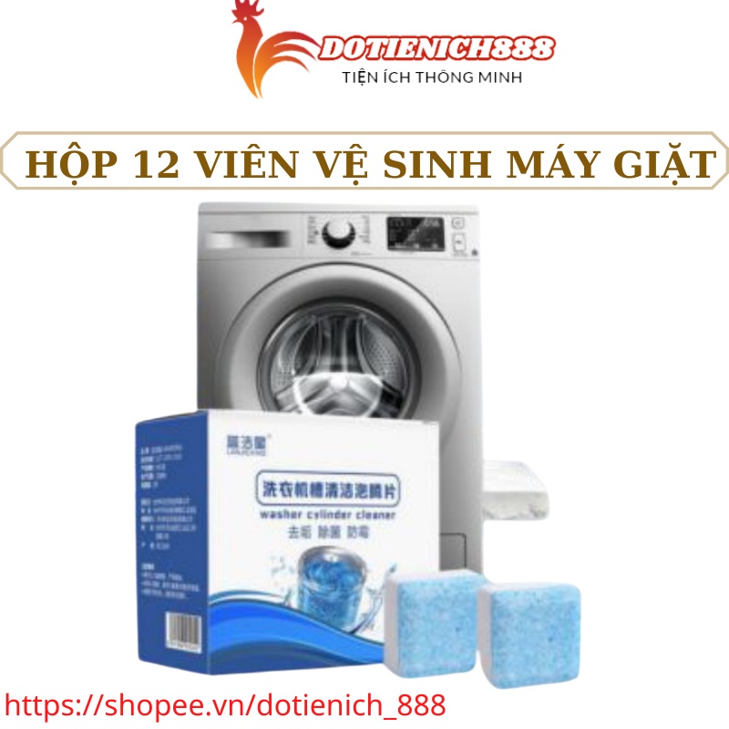 Viên tẩy vệ sinh khử mùi lồng máy giặt (12 viên )