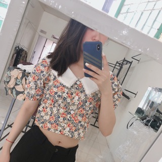 Áo hoa nhí cổ sen